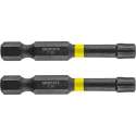 GRAPHITE Bit IMPACT TX 30 x 50 mm, S2 Staal Full Fit Kop, 2 stuks