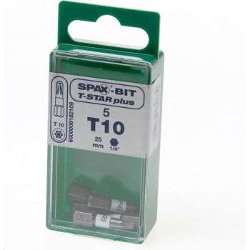 Spax Bit TX10 wit blister van 5 bits