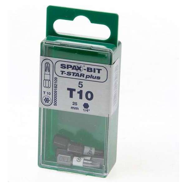 Spax Bit TX10 wit blister van 5 bits