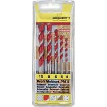 Alpen MultiCut 100705100 Carbide Multifunctionele boorset 5-delig 4 mm, 5 mm, 6 mm, 8 mm, 10 mm Cilinderschacht 1 set(s)