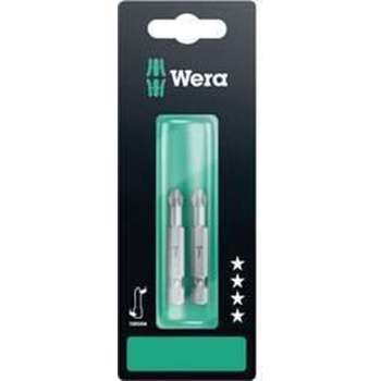 Wera 851/4 Tz Sb Sis Kruis-Bit Ph 3 Gereedschapsstaal Gelegeerd Taai F 6.3 2 Stuks