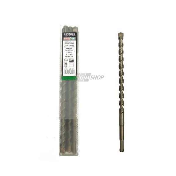 Hitachi Carbide Hammer Drill Bit SDS-Plus, diam. 12 mm 260/200 mm, 2-cutter set of 10