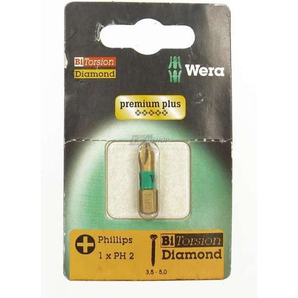 Wera Bit, Phillips, 1xPH2, 3.5 -5.0 (851/1)