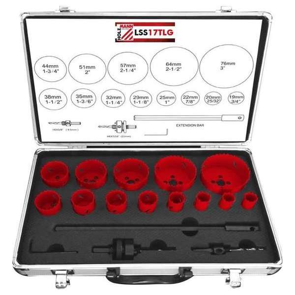 Holzmann Gatenzaagset 19-76mm HSS - LSS17TLG