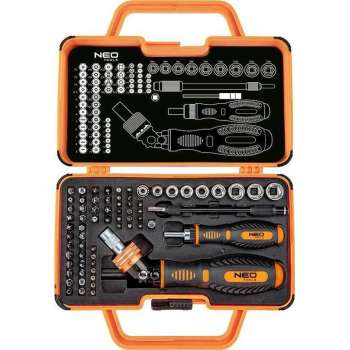 Neo-Tools Bit- Dop- en Ratelset (73 delig) - 06-116