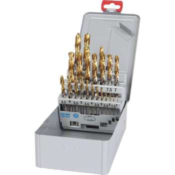 Boor Set HSS-E DIN338 Split Point 1-13mm (25 stuks) TiN Coated HSS 5% Cobalt Jobber Drill Set - DLGP-HSS-SET Series (YG-1)