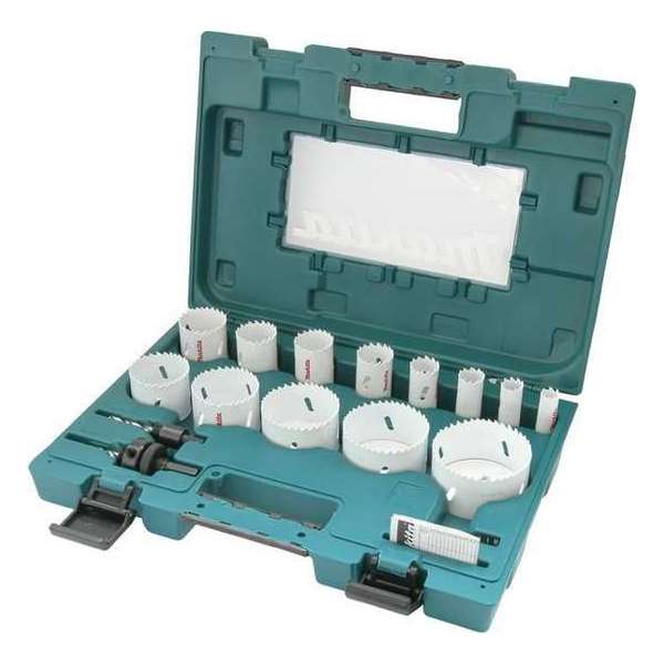 MAKITA ACCESSOIRES D-63993 - 13-DELIGE GATENZAGEN IN VERSCHILLENDE MATEN VOOR HOUT, PVC, NON-FERRO METALEN - D-63993