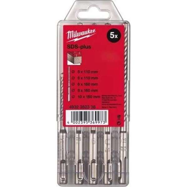 Milwaukee 4932352801 SDS-plus hamerboren set (5-delig)