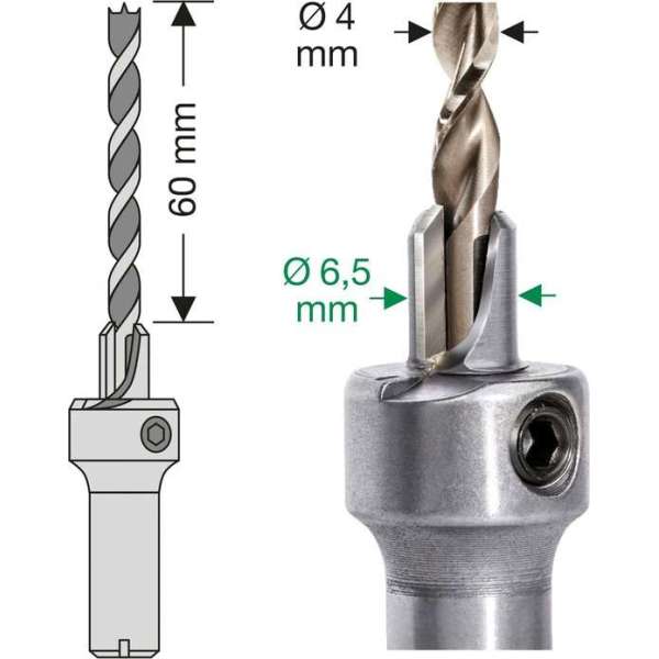 SPAX 5000009186049 Verzinkboor Step Drill 4 mm - 1 stuk