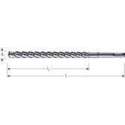 Steenboor, Betonboor, SDS-plus hamerboor 4-snijder  25 mm x 450/400 mm-werklengte premium