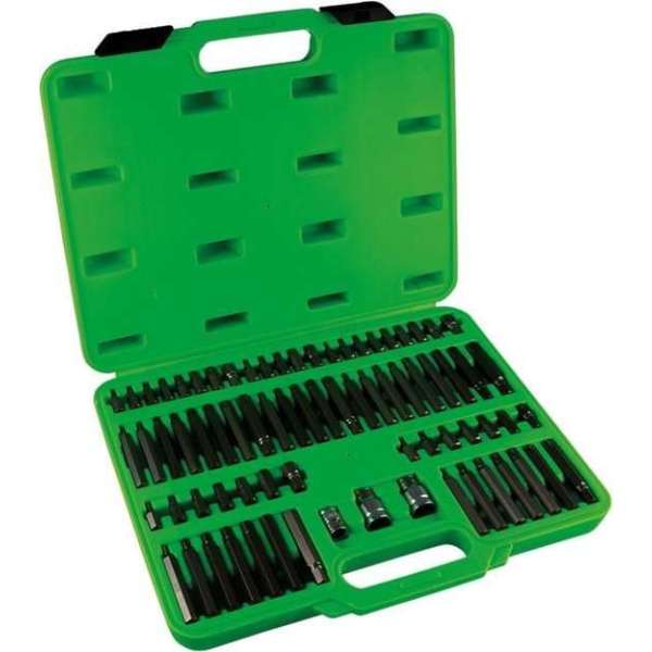 JBM Tools | Set van 75 bits: zeskante, xzn, torx met gat en ribe