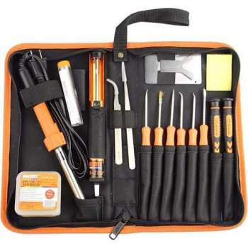 17 in 1 Soldering Tool Set JMP03 - Reparatie Lassen Tool Set soldeerbout / Schroevendraaier / pincet kit