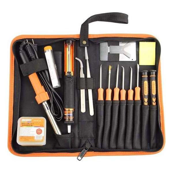 17 in 1 Soldering Tool Set JMP03 - Reparatie Lassen Tool Set soldeerbout / Schroevendraaier / pincet kit