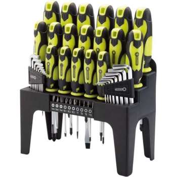 Draper Tools Schroevendraaier. inbus en bit set 44-delig groen 78619