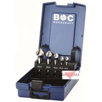 Bohrcraft 5 delig verzinkfrezen set HSS-E (Co5) 90° - verzinkfrees