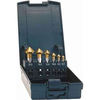 Kopverzinkboren-set D335C Advanced TiN 6,3-25,0mm Exact