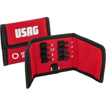 U04580313 - USAG 1/4" SET MET GRIP BITS VOOR BESCHADIGDE ZESKANTSCHROEVEN (9-DELIG) Korting  Nieuw