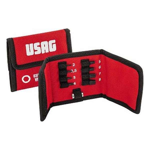 U04580313 - USAG 1/4" SET MET GRIP BITS VOOR BESCHADIGDE ZESKANTSCHROEVEN (9-DELIG) Korting  Nieuw