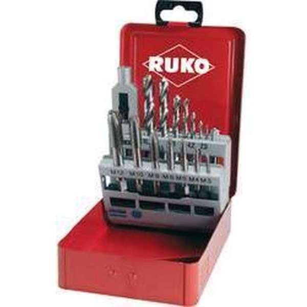 RUKO 245004 Machinetapboorset 15-delig 1 set(s)