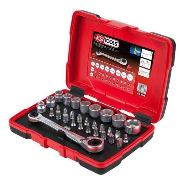 KS Tools Ratelsleutel/doppen/bit set 11 mm 31-delig 918.3050