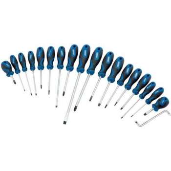 Draper Tools Schroevendraaier set 19-dlg blauw 09548