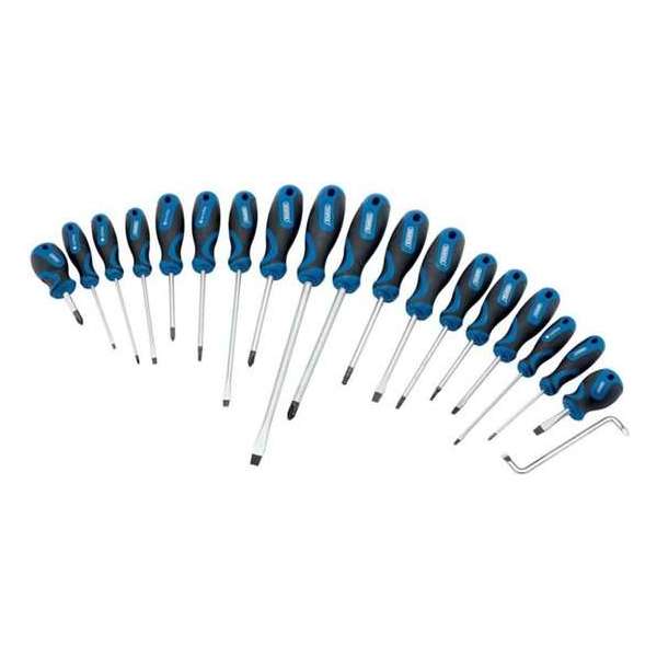 Draper Tools Schroevendraaier set 19-dlg blauw 09548