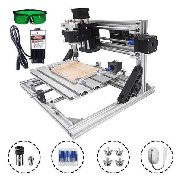 Dakta® Laser Graveermachine Set | 2500mW Laser | DIY Graveerset | 10000Rpm | Lasercutter | Snijder | RVS