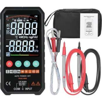 Dakta® Multimeter | Temperatuur meten | Slimme meter | AC/DC spanning | Frequentie meter | LCD scherm | Digitale meter