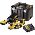 DeWalt DCP580P2 18V Li-Ion Accu schaafmachine set (2x 5.0Ah accu) in TSTAK - 82mm - 2mm - koolborstelloos