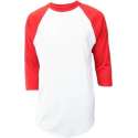 Soffe - Honkbal - Honkbalshirt - Heren - Dames - ¾ mouw - Rood - Medium