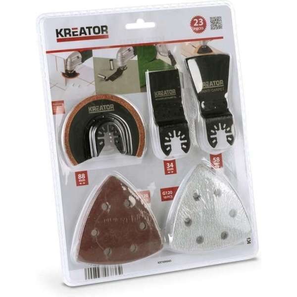 Kreator  KRT990045  Accessoireset multitool - Oscillerend - 23 delig