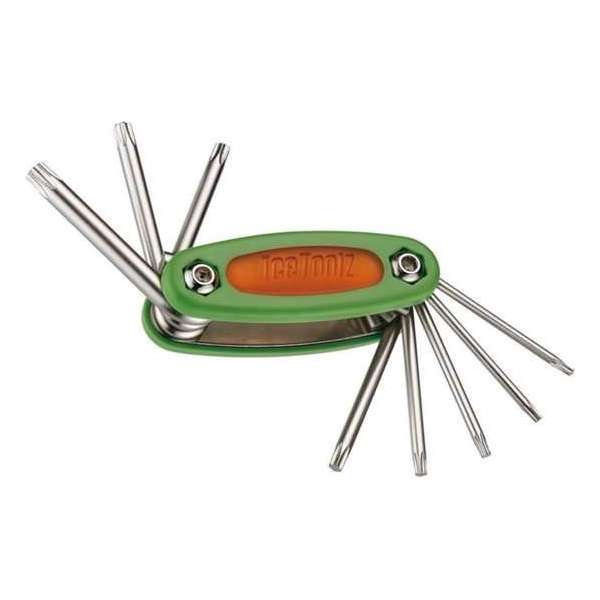 Icetoolz Multitool Star-8 Rvs 8 Cm Groen/zilver