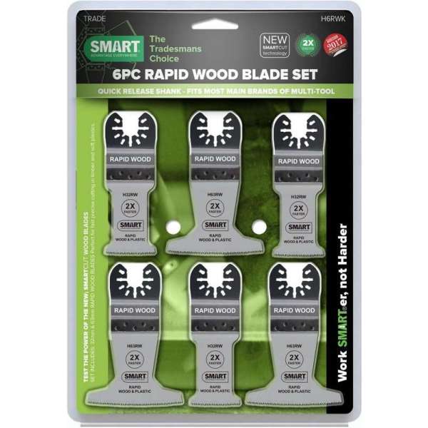 SMART Blades RapidWood Multitool Zaagbladen Set - 3x32mm + 3x63mm - 6-Delig