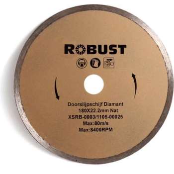 Doorslijpschijf Diamant Robust XSRB-0003 180Mm X 22,2Mm X 2,2Mm Nat