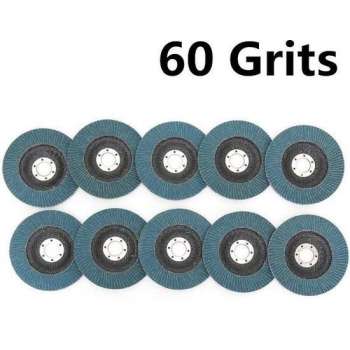 10PCS 125mm Professionele Flap Discs 5 Inch Schuurschijven 40/60/80/120 Grit Slijpschijven Blades Voor Haakse Slijper 60 Grit