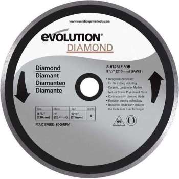 EVOLUTION - Evolution Rage diamant zaagblad 210 mm - DIA 210 MM - DIAMOND