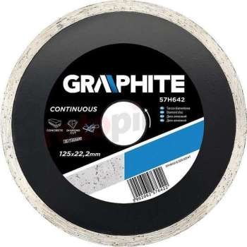 Graphite 57H642 Diamantschijf 125x22x6,0x2,2mm, Continuous, MPA EN13236