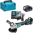 Makita - DGA519RTJ - 18V - accu - haakse - slijper - set - 2x 5.0Ah - in Mbox