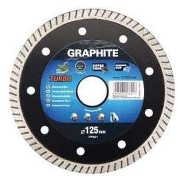 Graphite 57H620 Diamantschijf 115x22x6,0x1,3mm, Turbo Super Dun, MPA EN13236