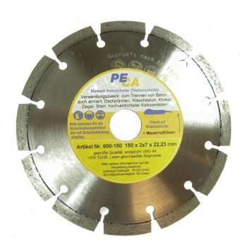 PECA diamond cutting discs, 150x22mm