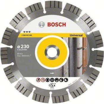 Bosch - Diamantdoorslijpschijf Best for Universal and Metal 230 x 22,23 x 2,4 x 15 mm