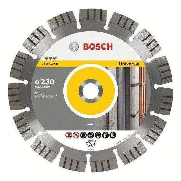 Bosch - Diamantdoorslijpschijf Best for Universal and Metal 230 x 22,23 x 2,4 x 15 mm