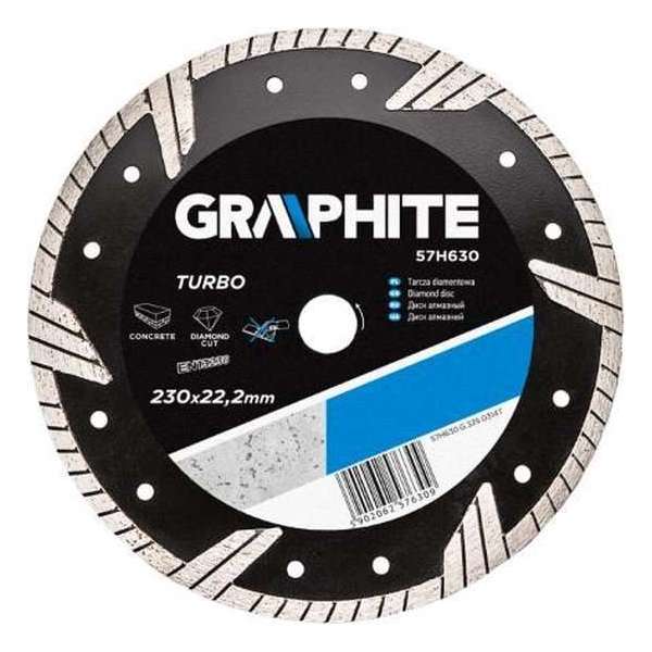 Graphite 57H630 Diamantschijf 230x22x6,0x3,1mm, Turbo, MPA EN13236