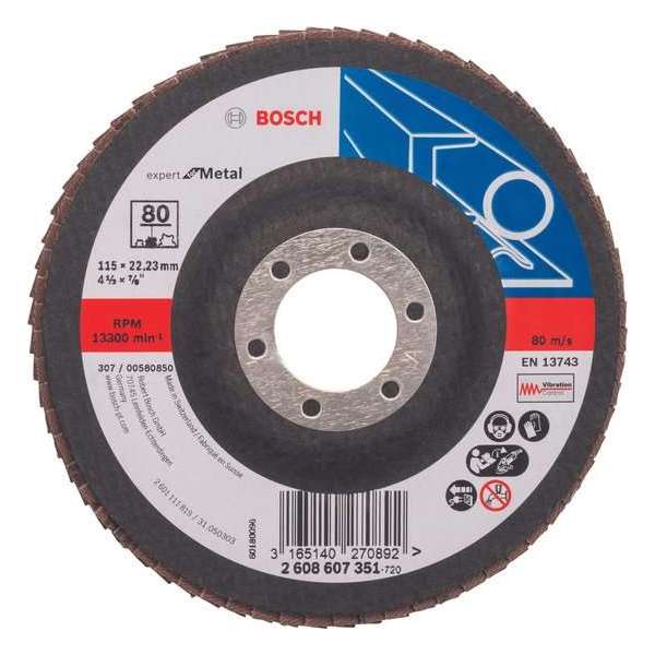 Bosch - Lamellenschuurschijf 115 mm, 22,23 mm, 80