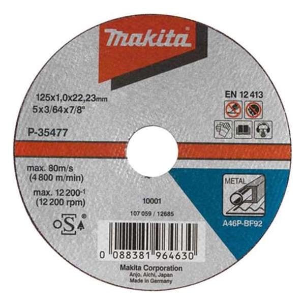 Makita B-35134 Doorslijpsch. 125x1,6mm metaal - set 10stuks