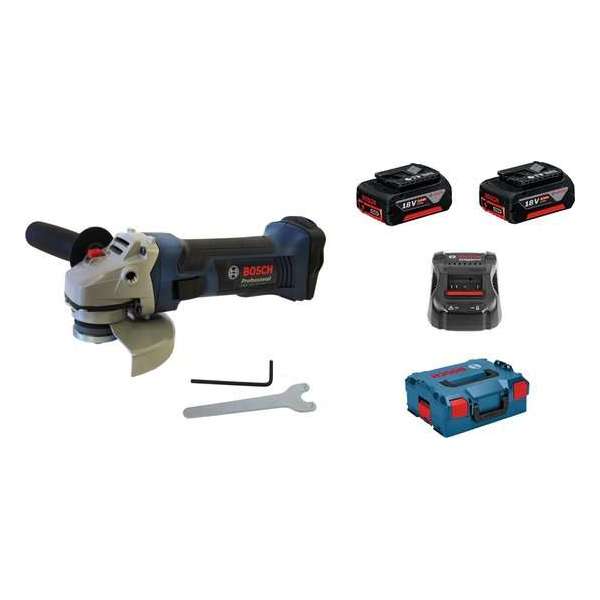 Bosch Professional GWS - 18-125 - V-LI - Haakse Slijper - Incl. 2x 5,0Ah Accu's