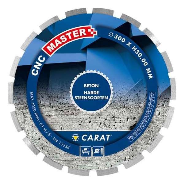 Carat CNCM300400 Diamantzaagblad voor natzagen - 300 x 25,4mm - Beton