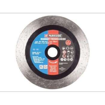 PARKSIDE® Toebehoren haakse slijper Diamant-natslijpschijf - Afmetingen: 76 x 1,0 mm (Ø x h)