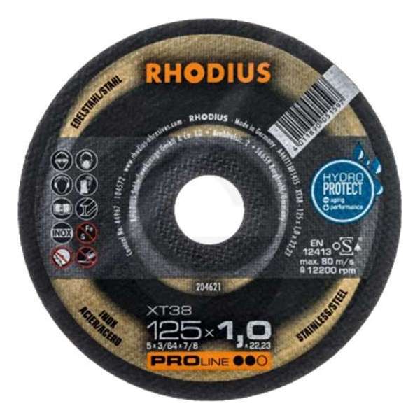 RHODIUS Doorslijpschijf XT38 125x1.0 mm 10 stuks