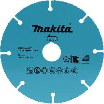 Makita B-57722 Doorslijpschijf 125X1.0 kunststof en gips